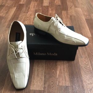Men’s Sz 14 Milky White Dress Shoes